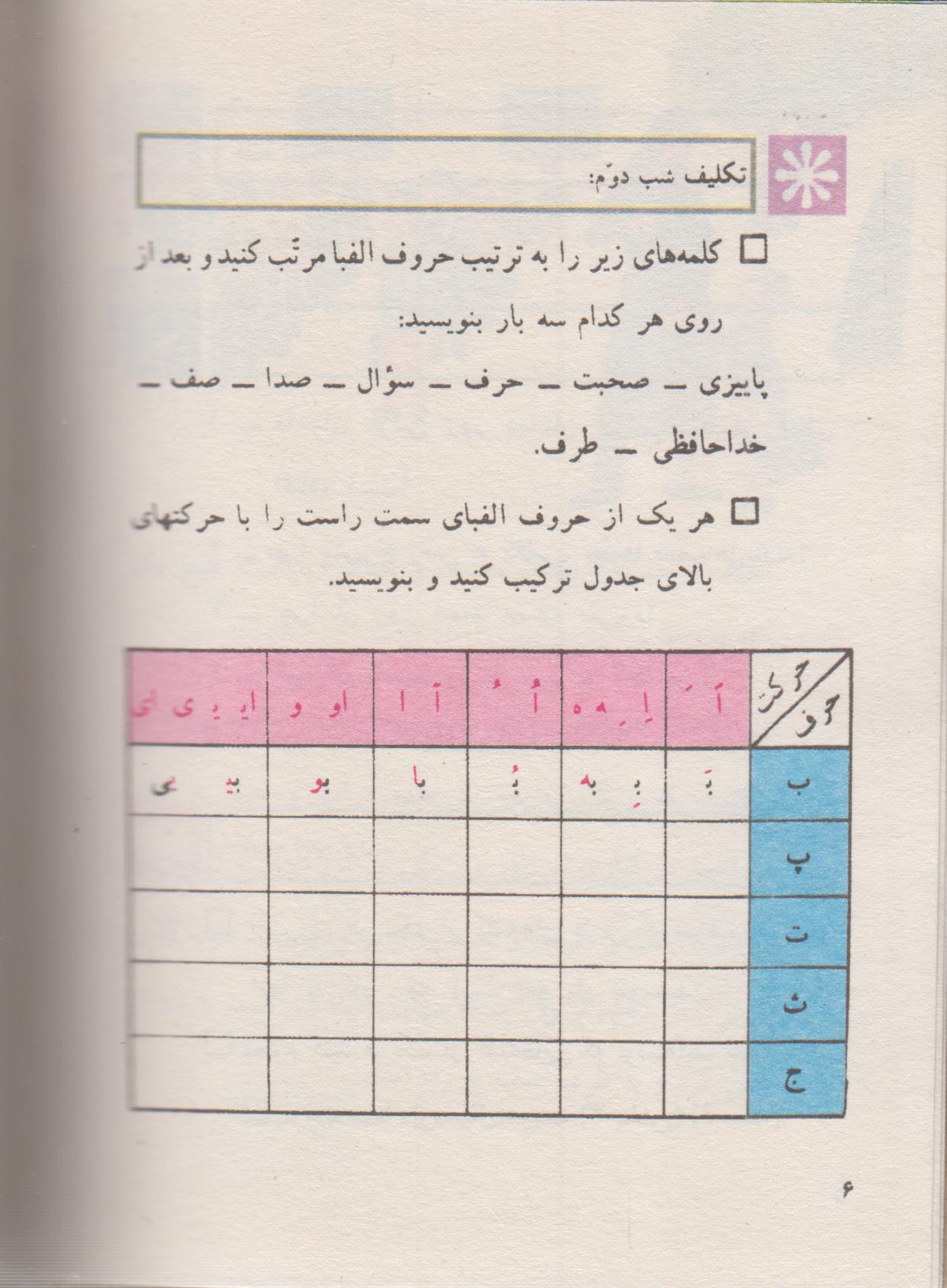 کتاب فارسی دوم دبستان قدیم